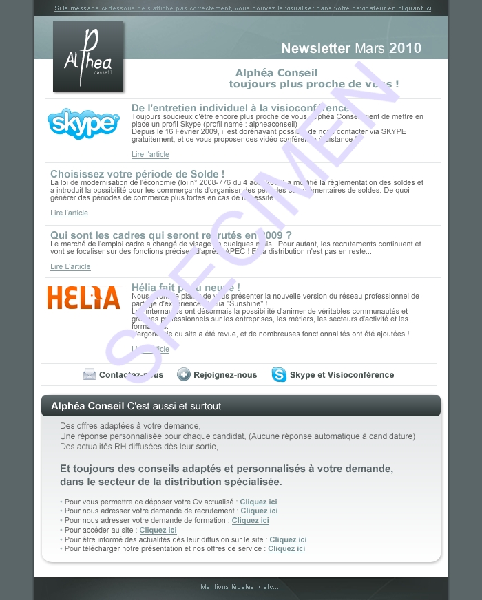 Alphéa conseil launches its newsletter