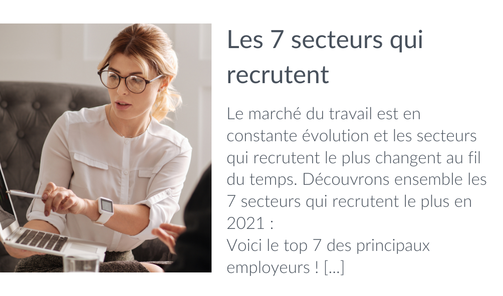 secteurs qui recrutent